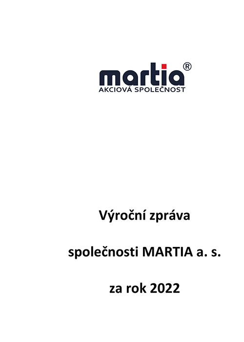 Výroční zpráva MARTIA 2022