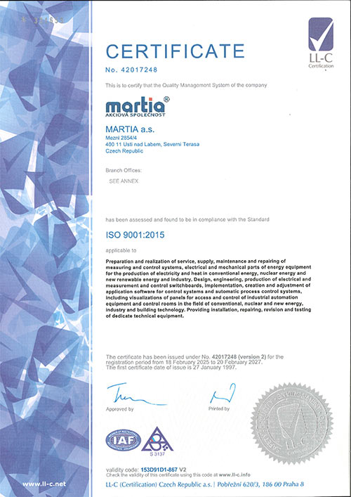 Certificate ISO 9001 (ENG)